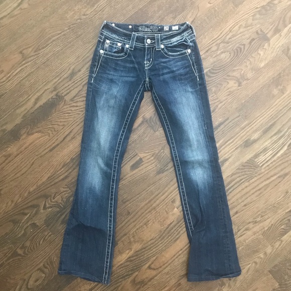 Angel Attitude bootcut Jeans by Miss Me Vintage Low Rise - Picture 4 of 8